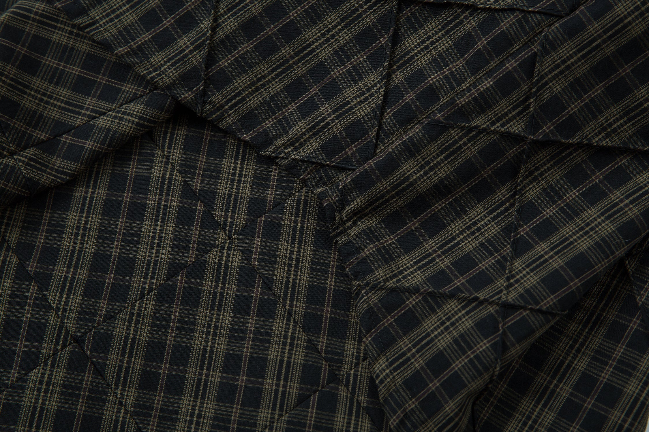 Omirad Layered Quilted Plaid Shirt