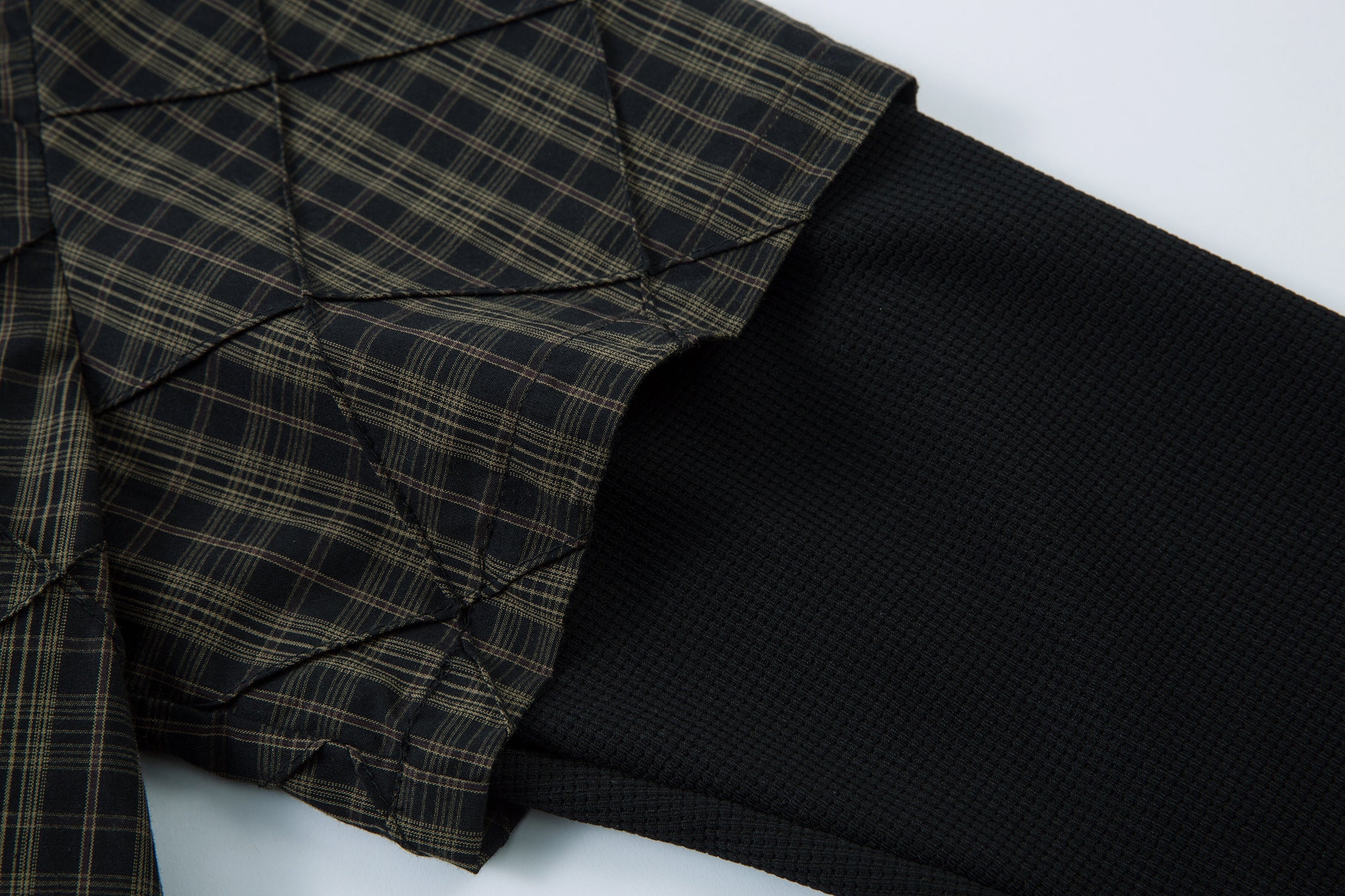 Omirad Layered Quilted Plaid Shirt