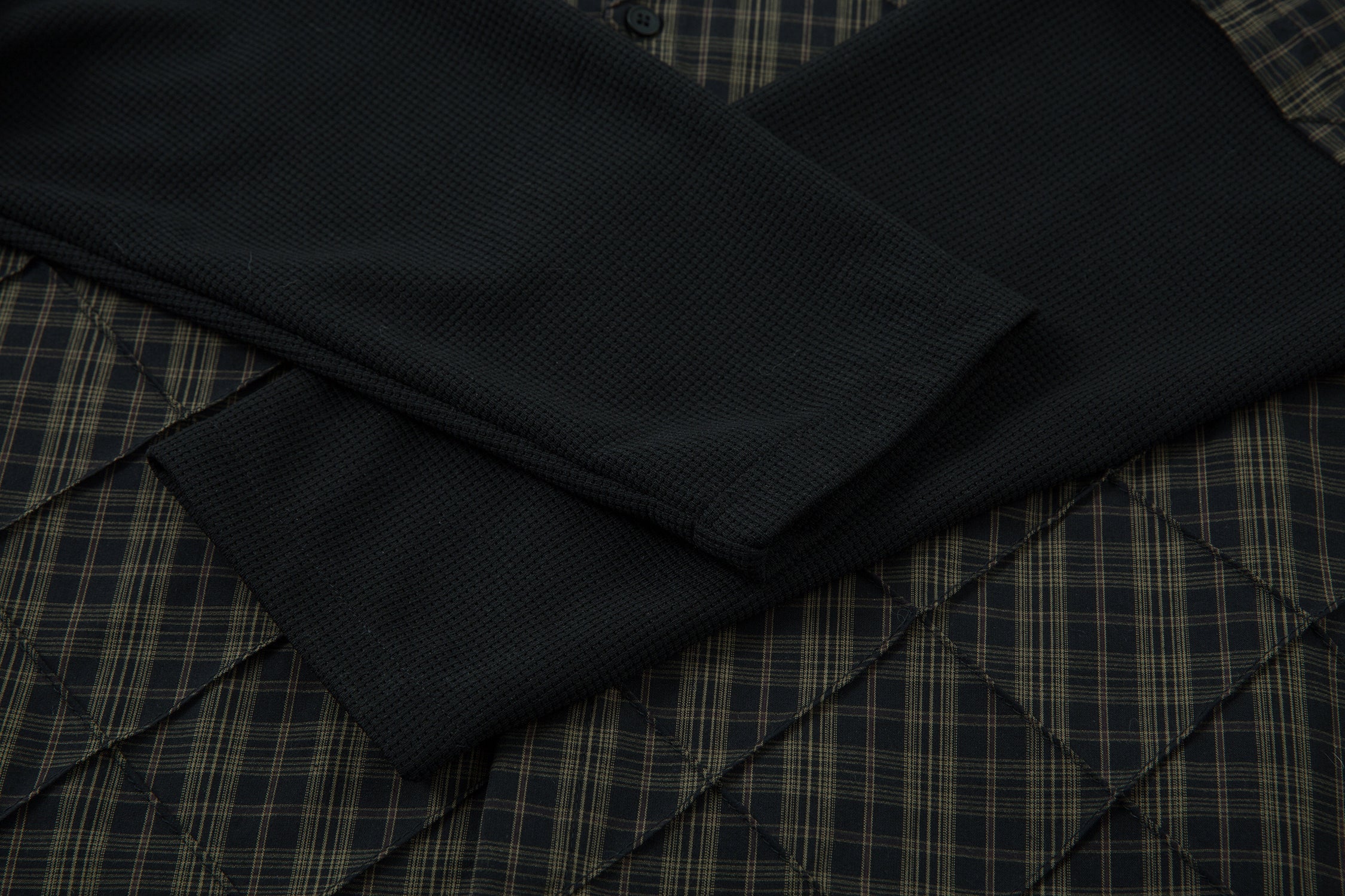 Omirad Layered Quilted Plaid Shirt