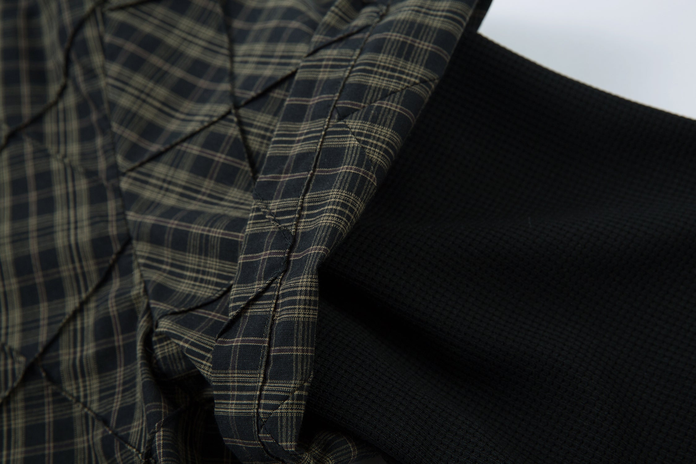 Omirad Layered Quilted Plaid Shirt