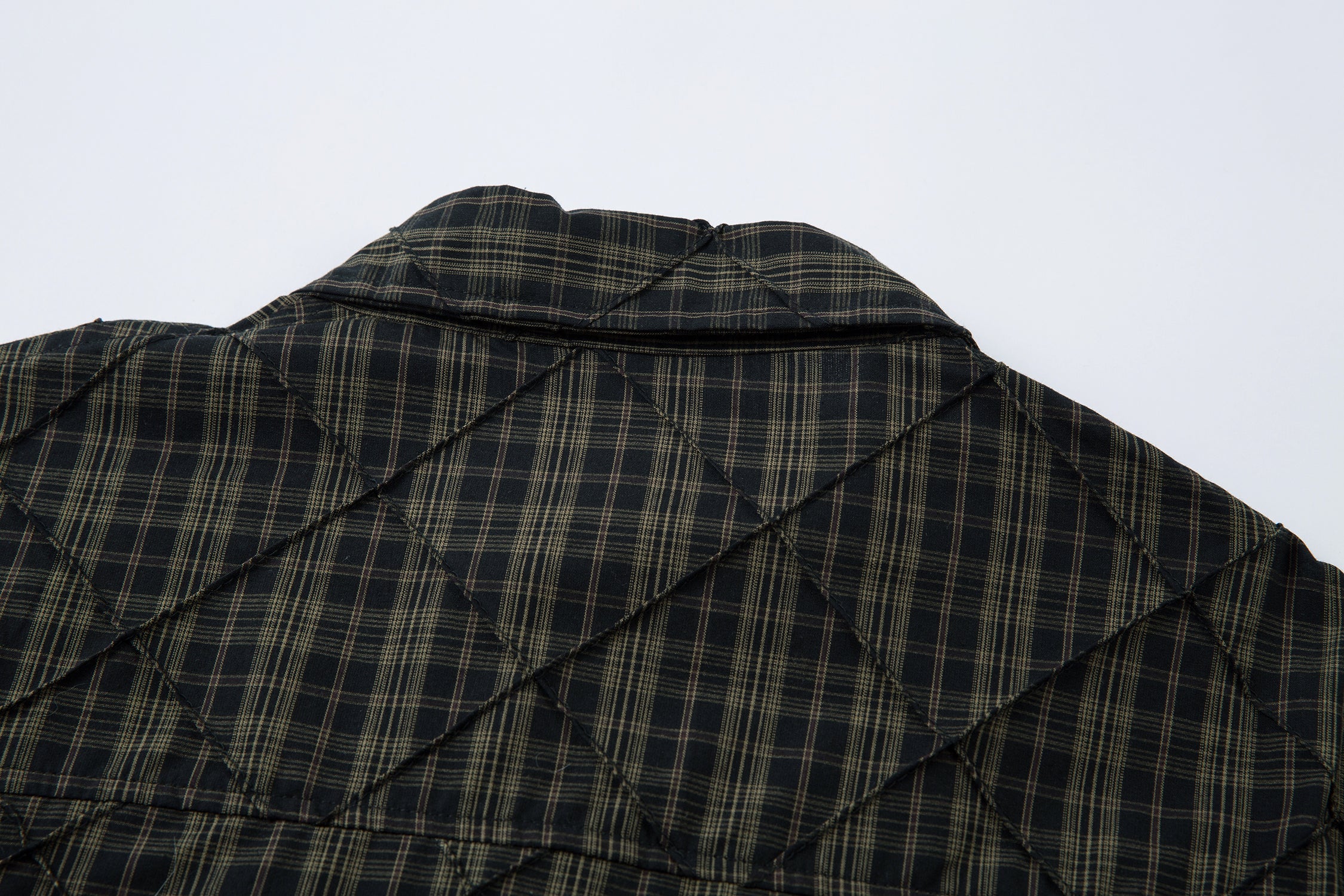 Omirad Layered Quilted Plaid Shirt