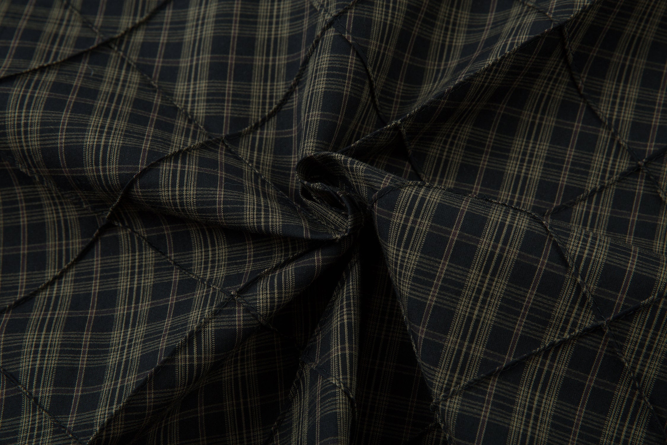 Omirad Layered Quilted Plaid Shirt
