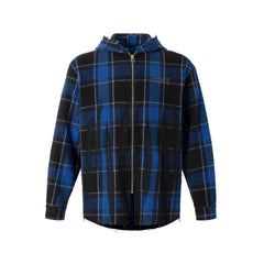 Omirad Plaid Embroidered Hooded Jacket