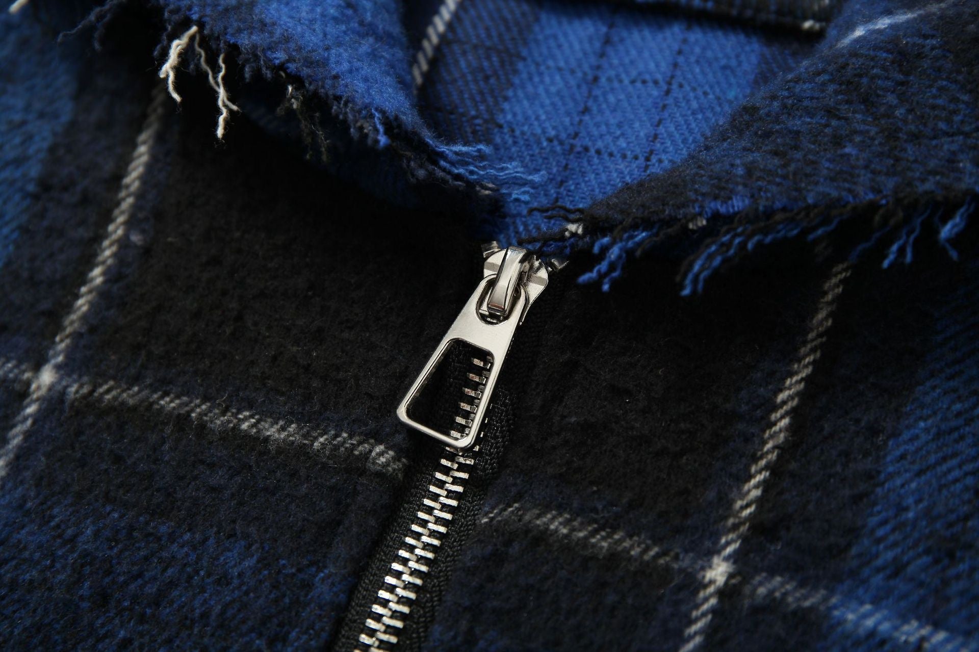 Omirad Plaid Embroidered Hooded Jacket
