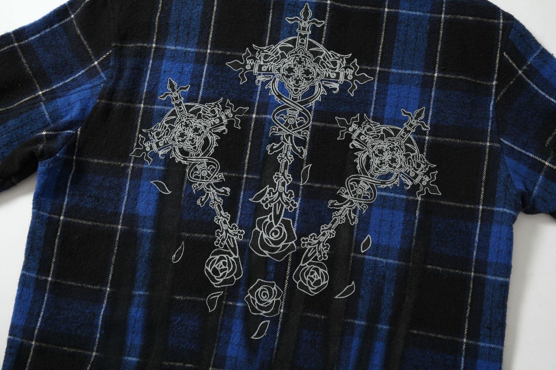 Omirad Plaid Embroidered Hooded Jacket