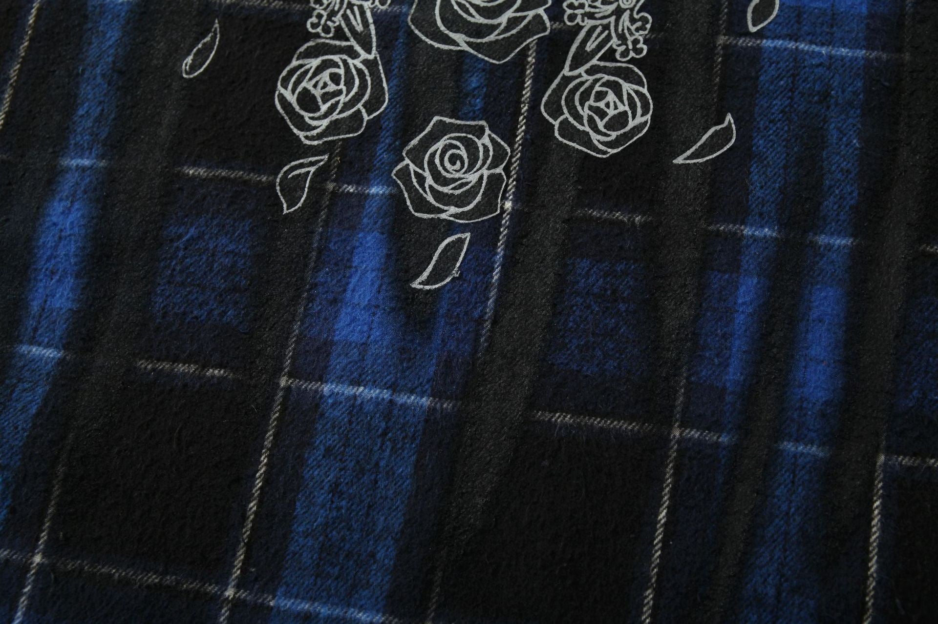 Omirad Plaid Embroidered Hooded Jacket