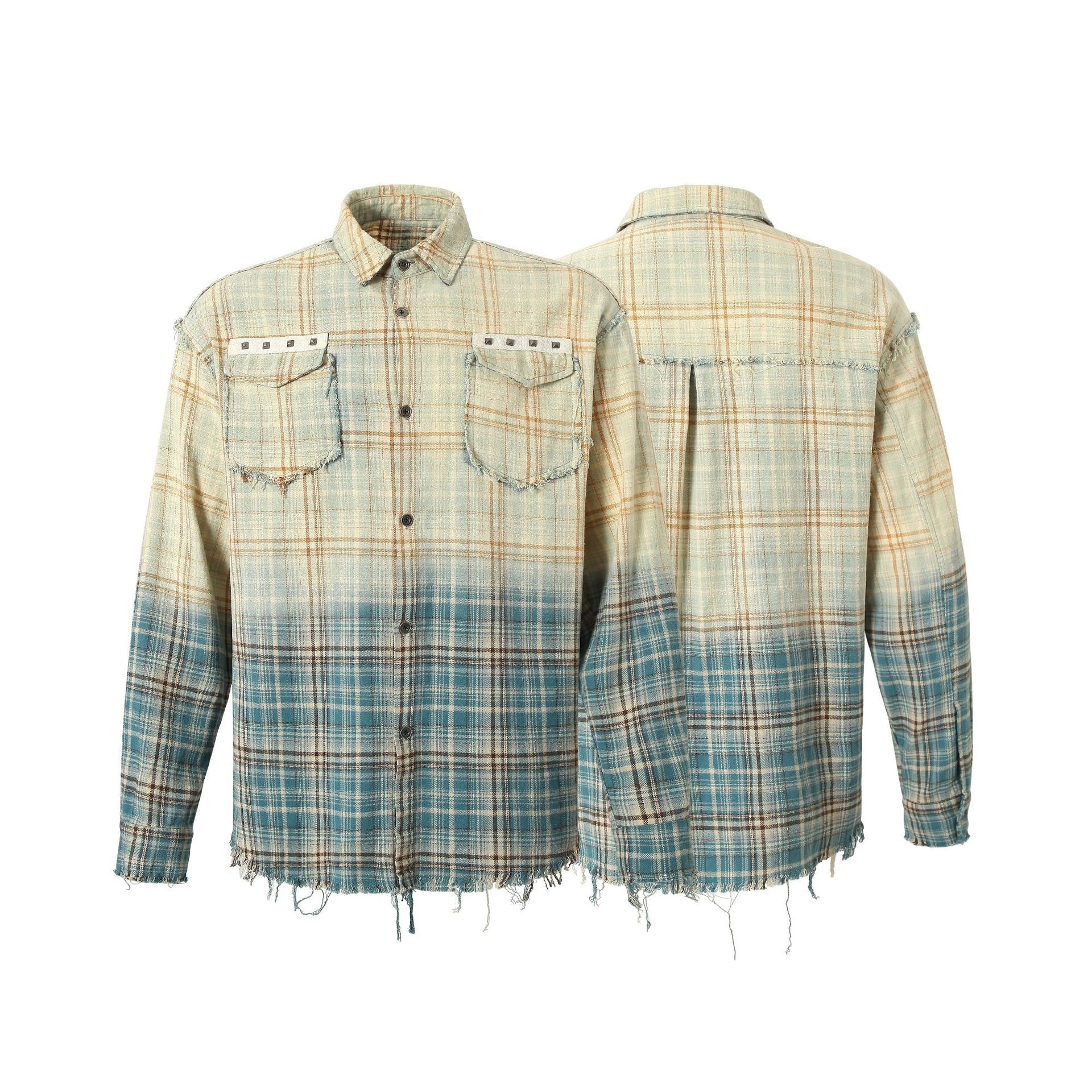 Omirad Gradient Plaid Shirt
