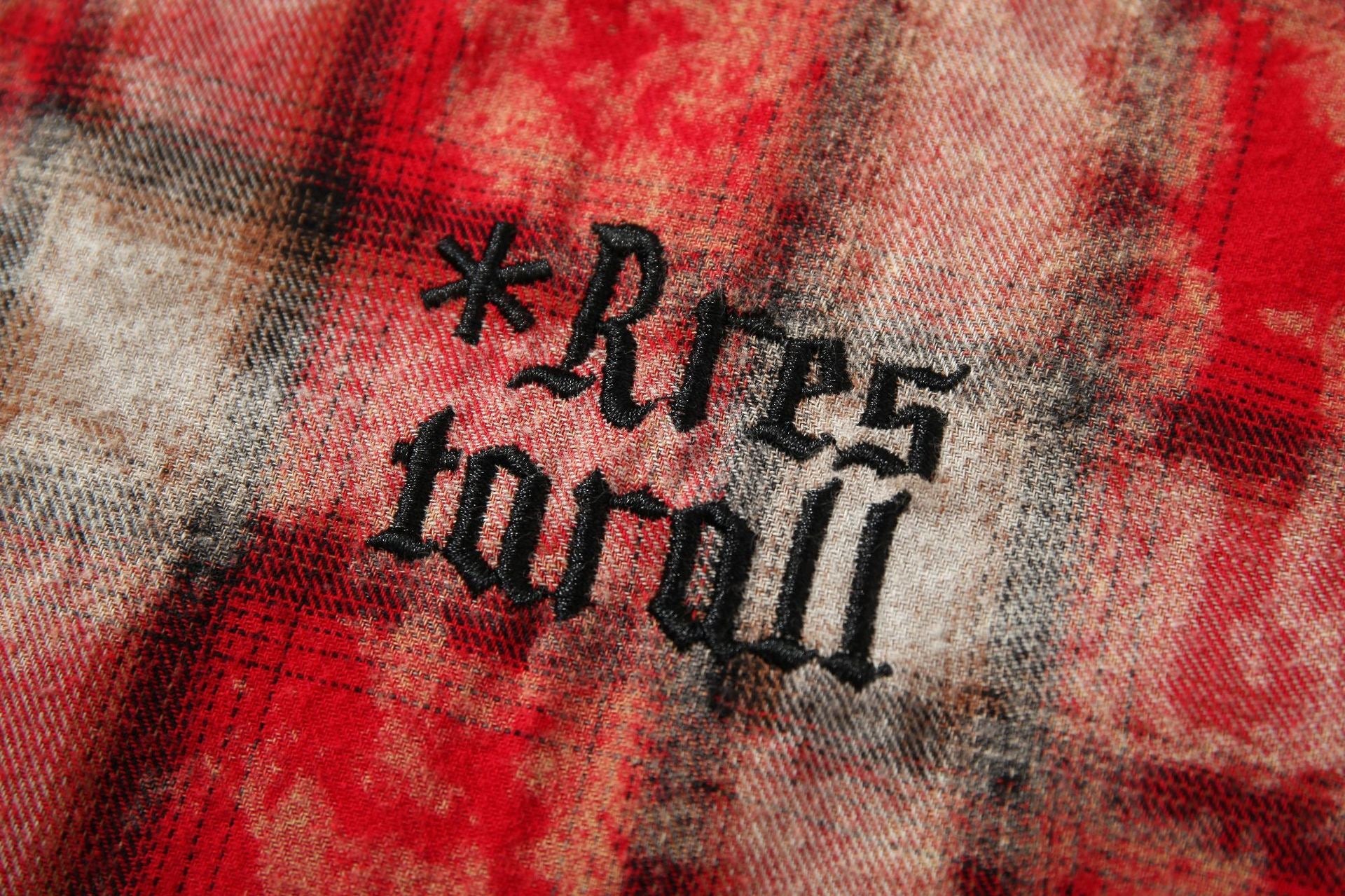 Omirad Distressed Plaid Patchwork Shirt