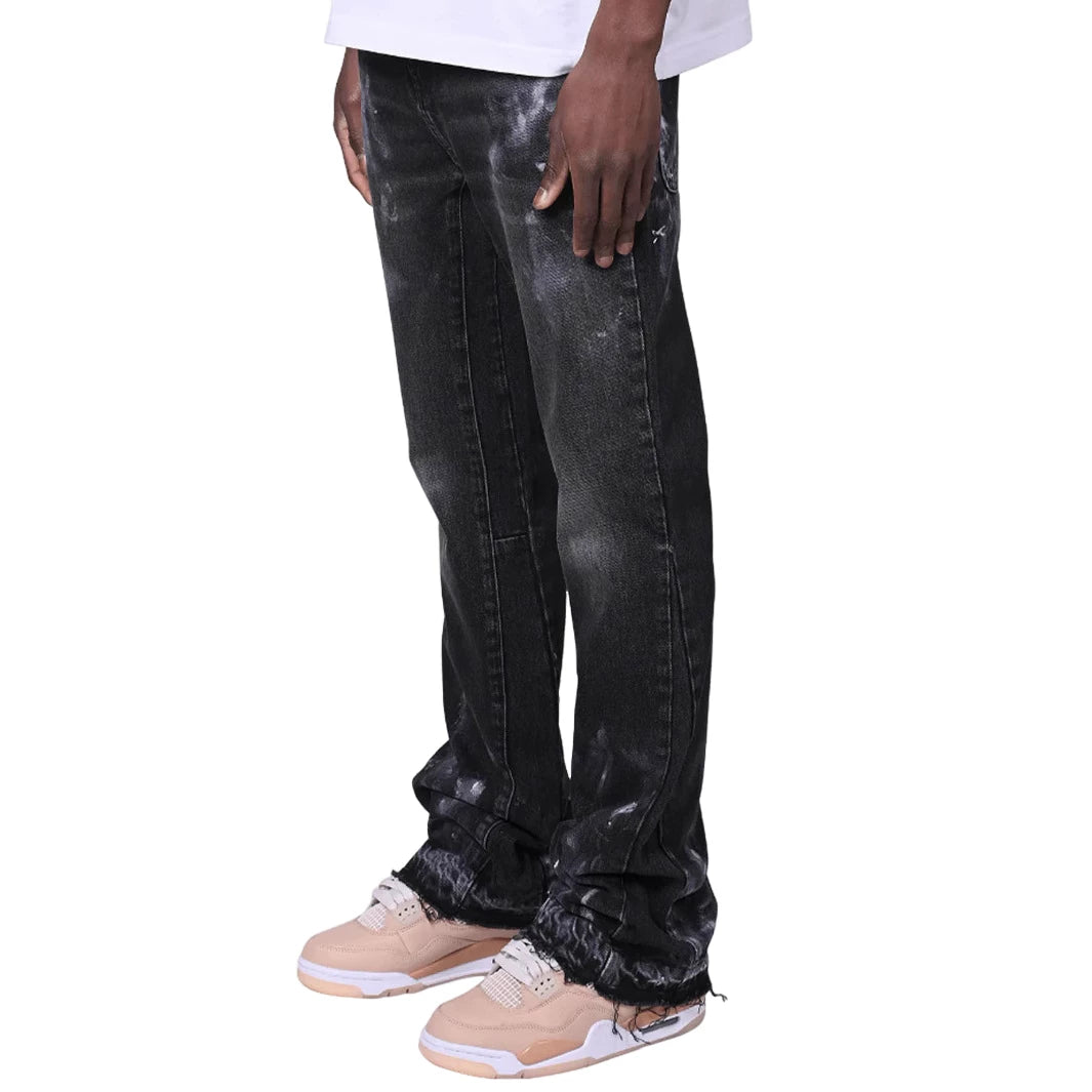 Men's Japanese Vintage Embroidered Straight Leg Denim Jeans