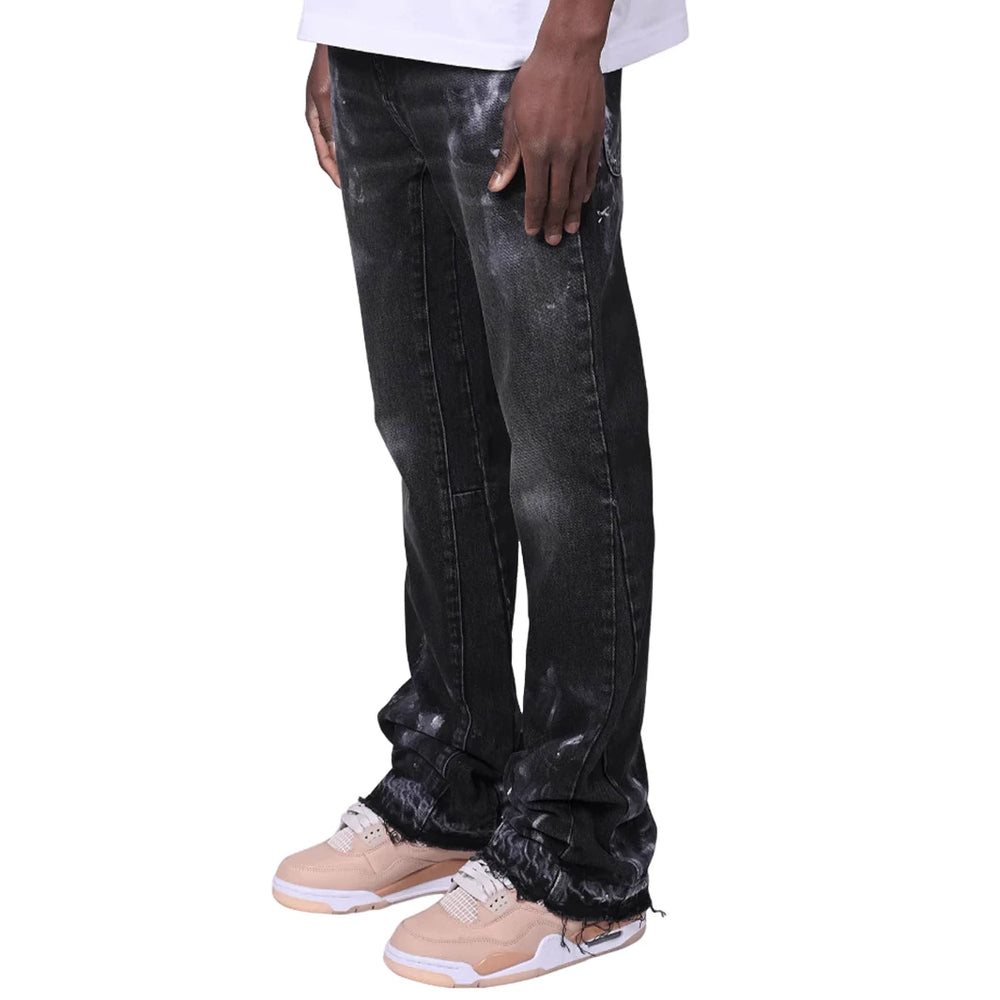 Men's Japanese Vintage Embroidered Straight Leg Denim Jeans