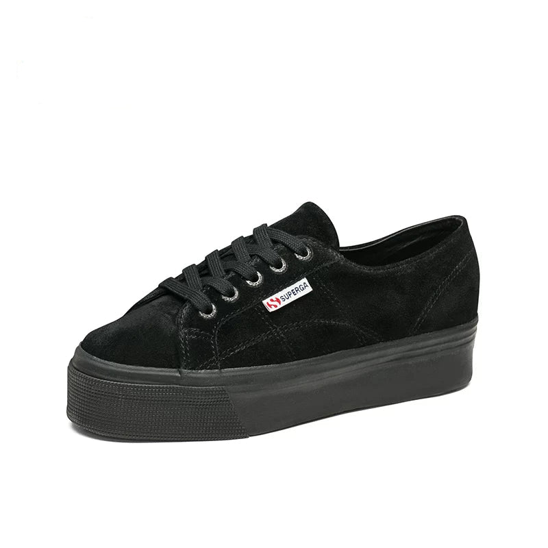uperga Womens Vintage Suede Platform Casual Platform Shoes