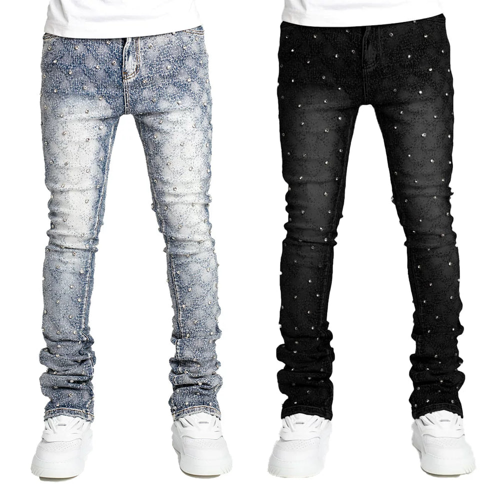 Men's Streetwear Casual Straight Leg Pure Cotton Jeans