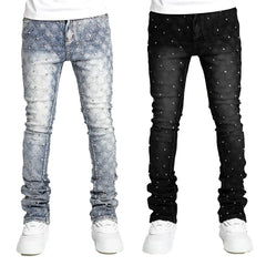 Men's Streetwear Casual Straight Leg Pure Cotton Jeans