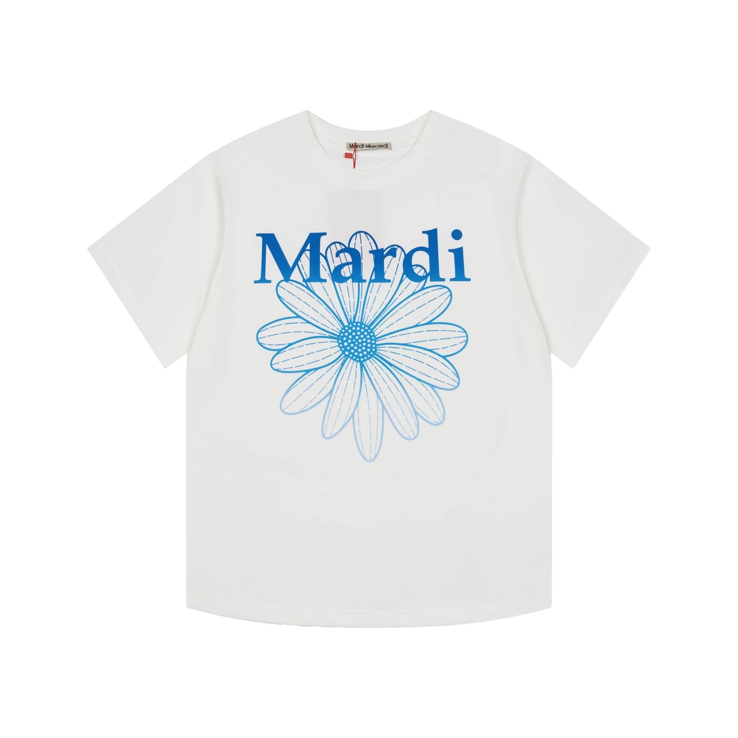 Mardi Gradient Flower Summer Cotton Casual Oversized Tee
