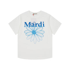 Mardi Gradient Flower Summer Cotton Casual Oversized Tee