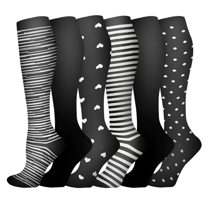 Unisex Compression Sports Socks Moisture Wicking Multi Pack