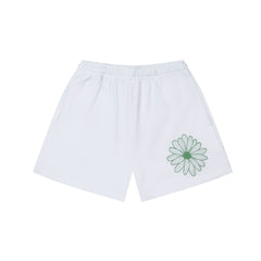 Mardi Flower Print Summer Casual Lounge Cotton Shorts