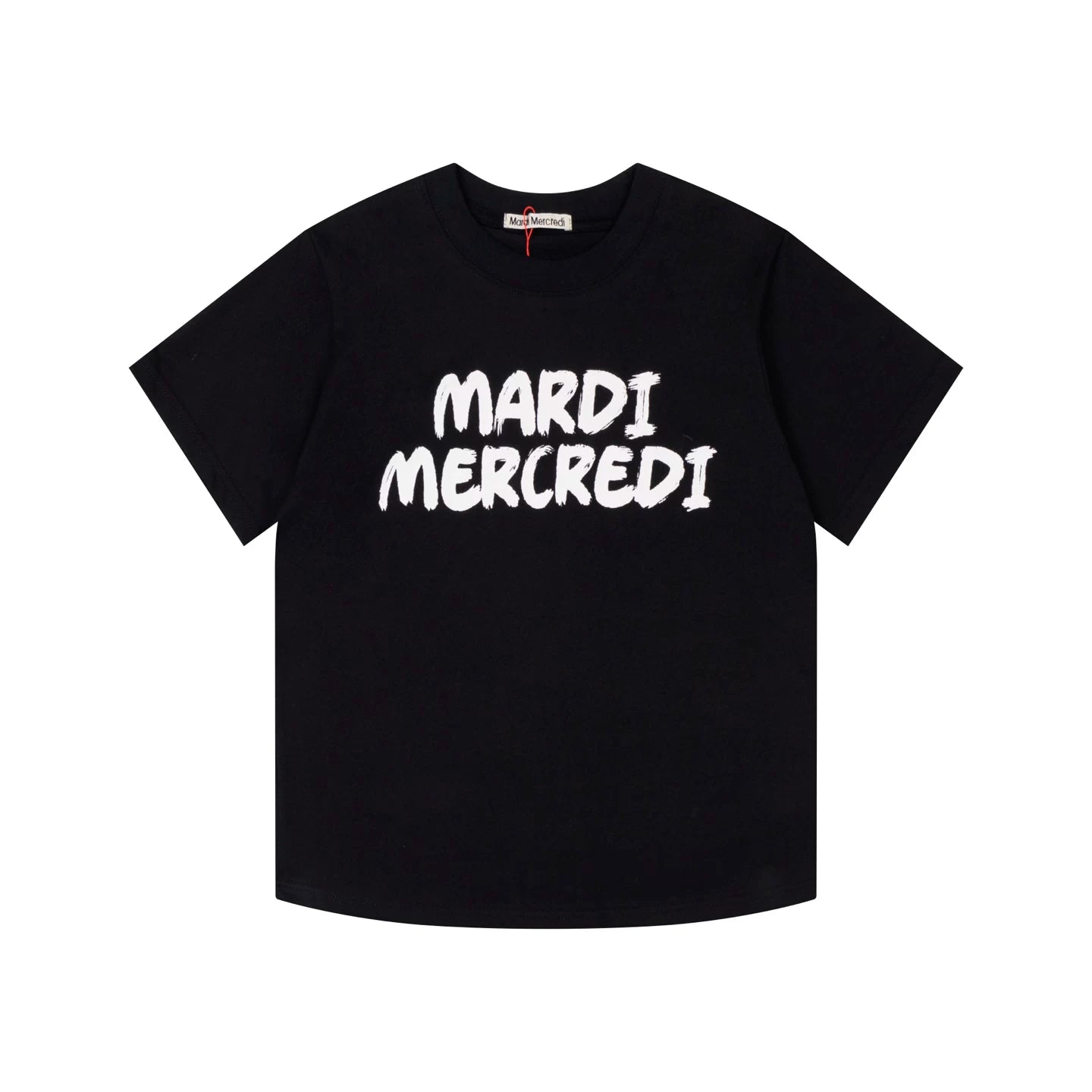 Mardi Graffiti Letter Graphic Summer Cotton Casual Tee