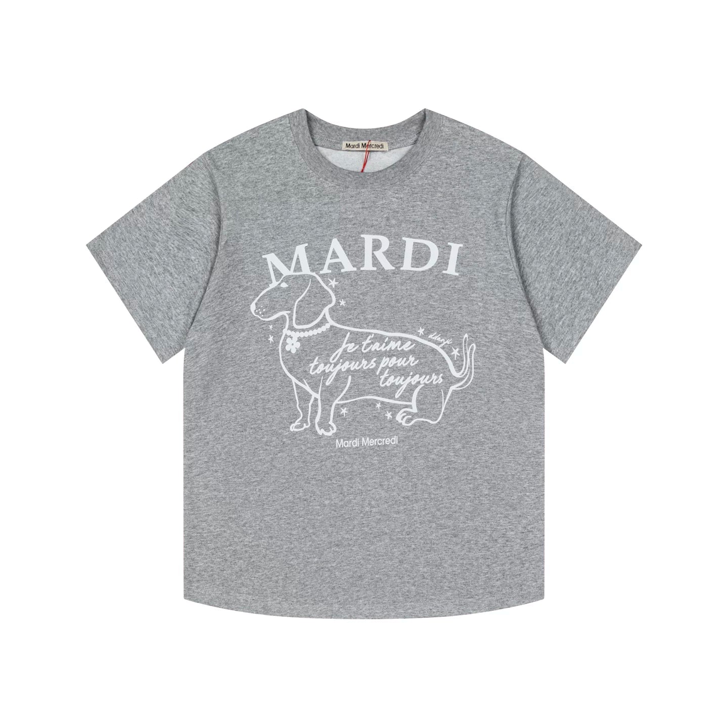 Mardi Dachshund Graphic Summer Casual Cotton Tee Unisex