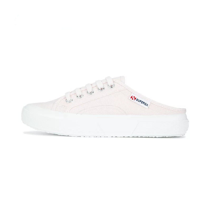 Superga Breathable Canvas Slip On Platform Mule Shoes