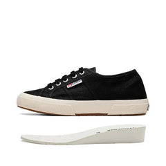 Superga White Canvas Sneakers Hidden Heel Platform Shoes