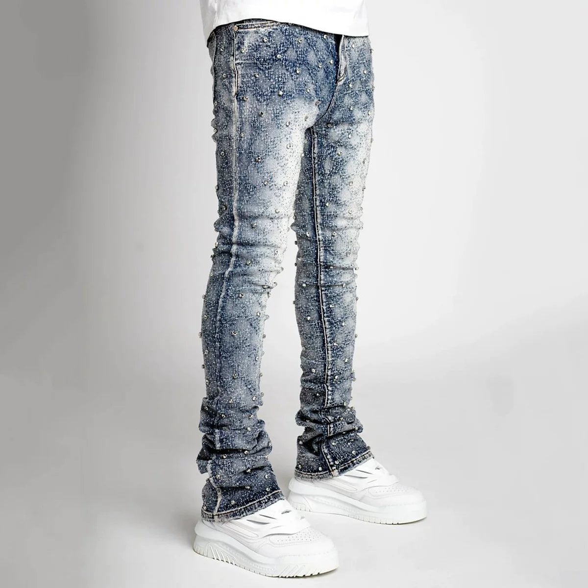 Men's Streetwear Casual Straight Leg Pure Cotton Jeans