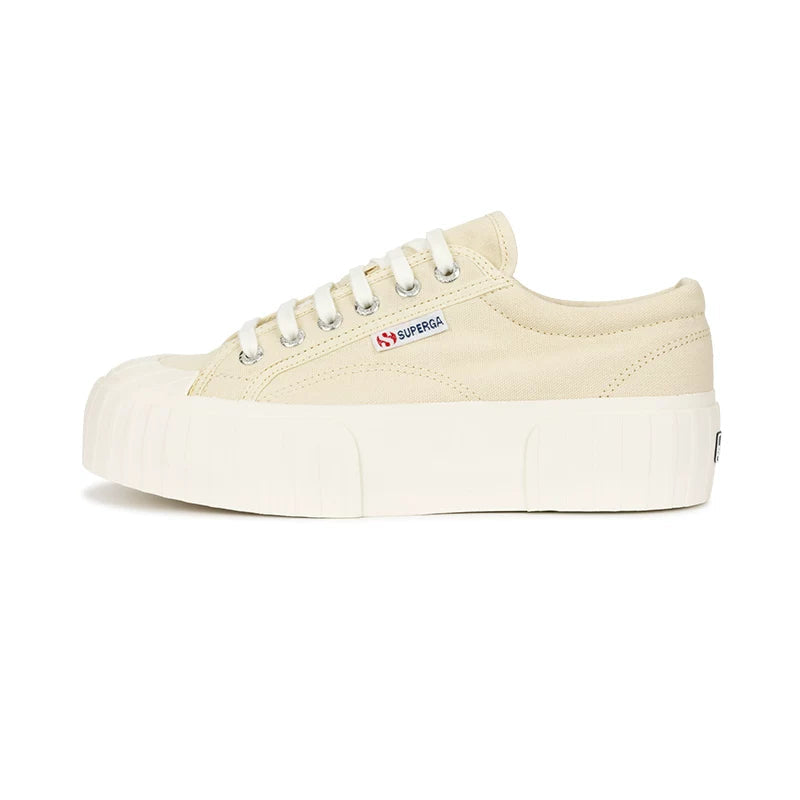 Superga Style Platform Canvas Chunky Low Top Sneakers