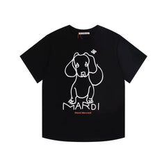 Mardi Dachshund Graphic Summer Casual Cotton Tee Unisex