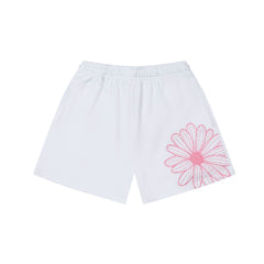 Mardi Flower Print Summer Casual Lounge Cotton Shorts