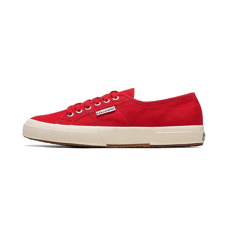Superga White Canvas Sneakers Hidden Heel Platform Shoes