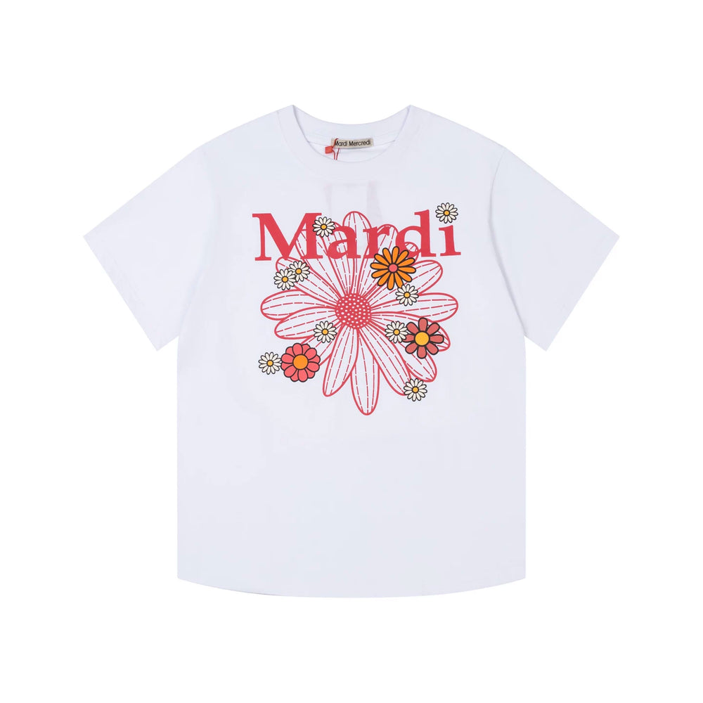 Mardi Daisy Print Summer Casual Cotton Tee Unisex