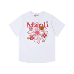 Mardi Daisy Print Summer Casual Cotton Tee Unisex