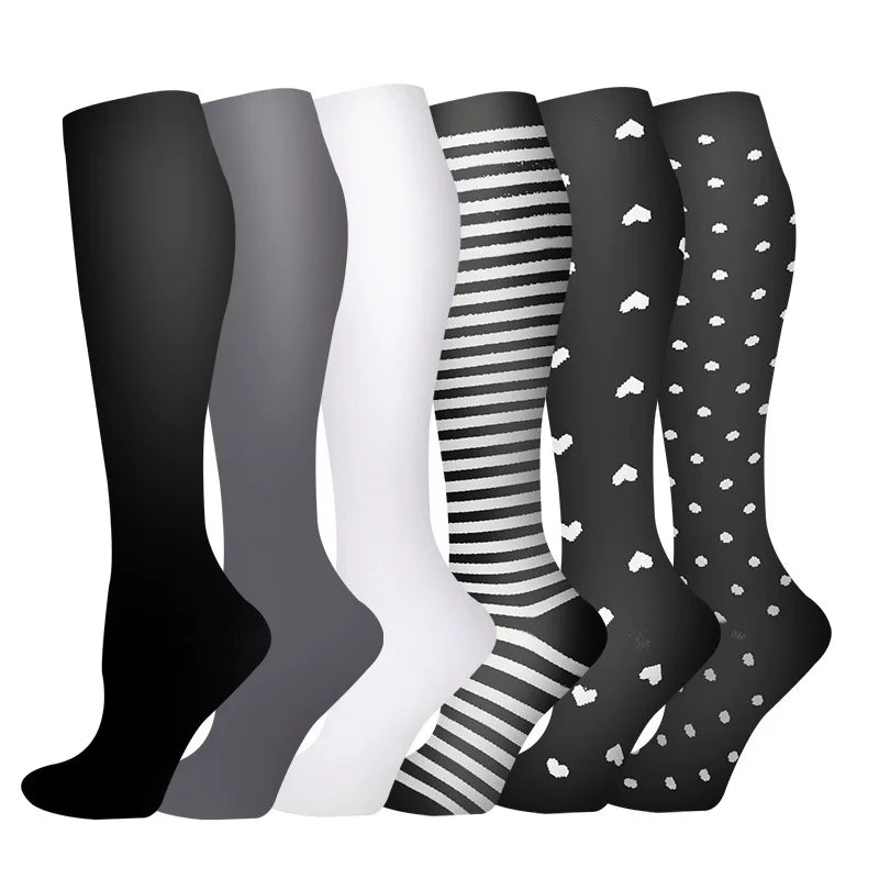 Unisex Compression Sports Socks Moisture Wicking Multi Pack