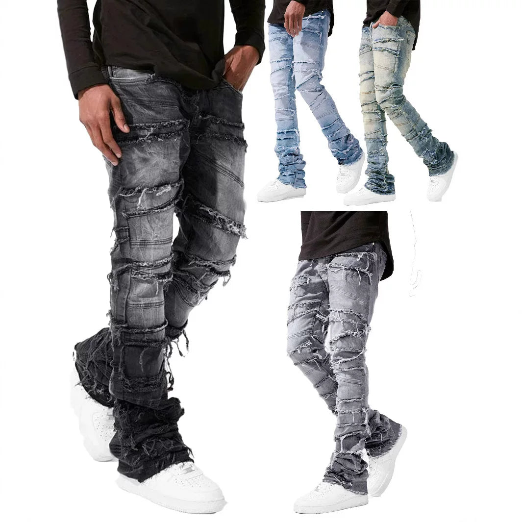 Men's New Trendy Straight Leg Stretch Denim Pants