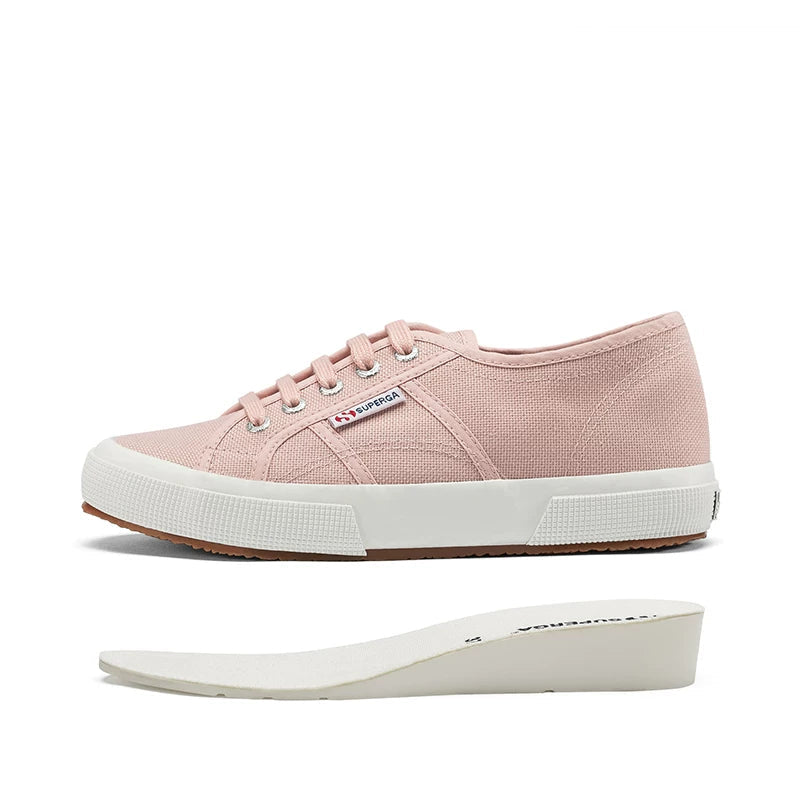 Superga 2750 Women Platform Wedge Canvas White Sneakers