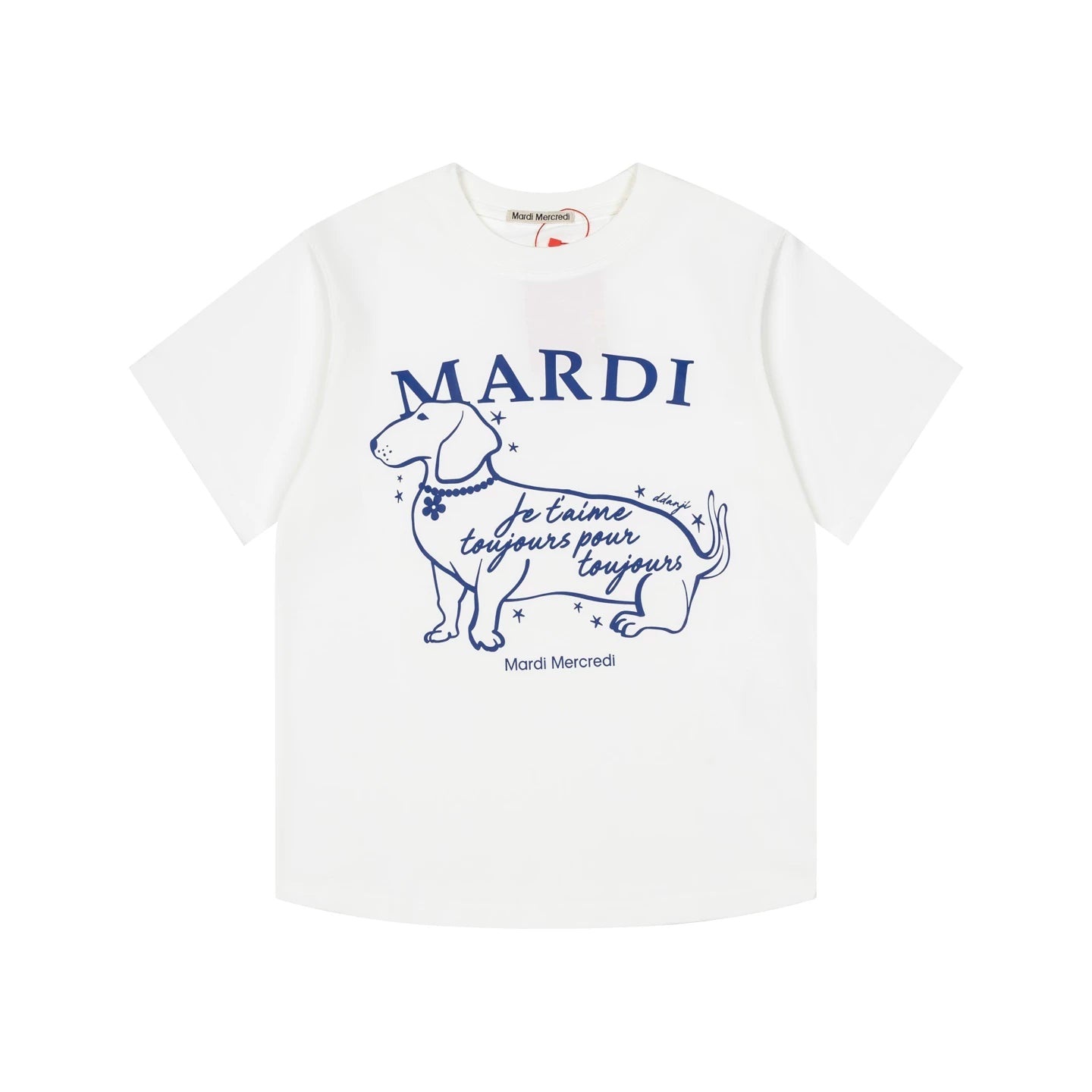 Mardi Dachshund Graphic Summer Casual Cotton Tee Unisex