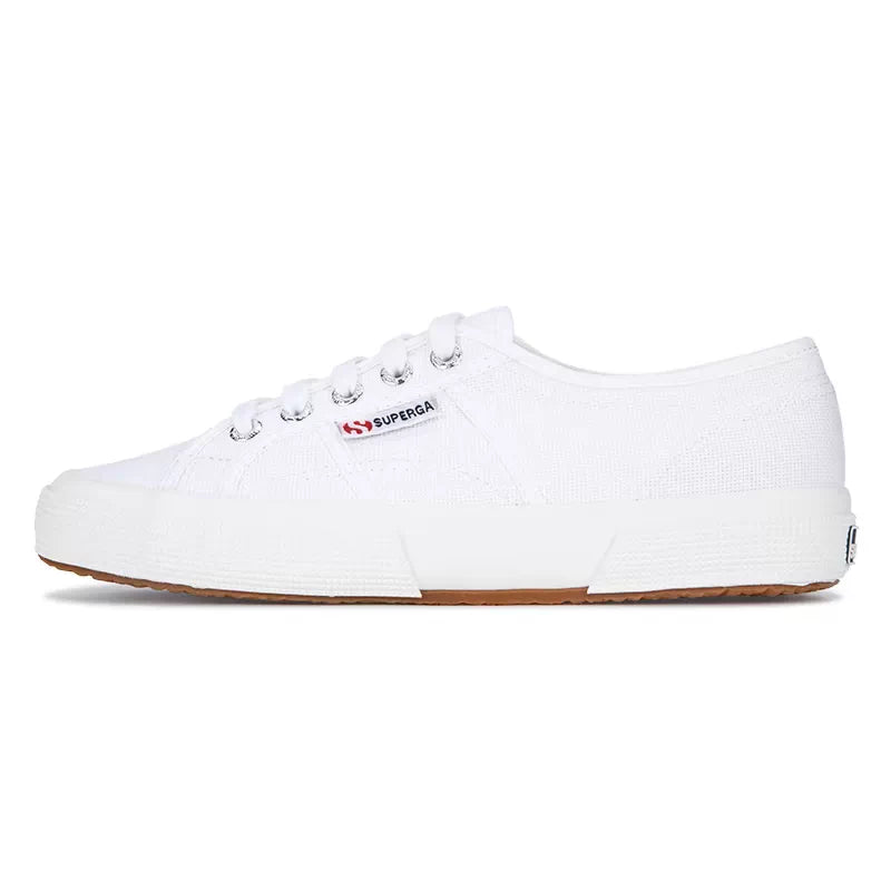 Superga White Canvas Sneakers Hidden Heel Platform Shoes