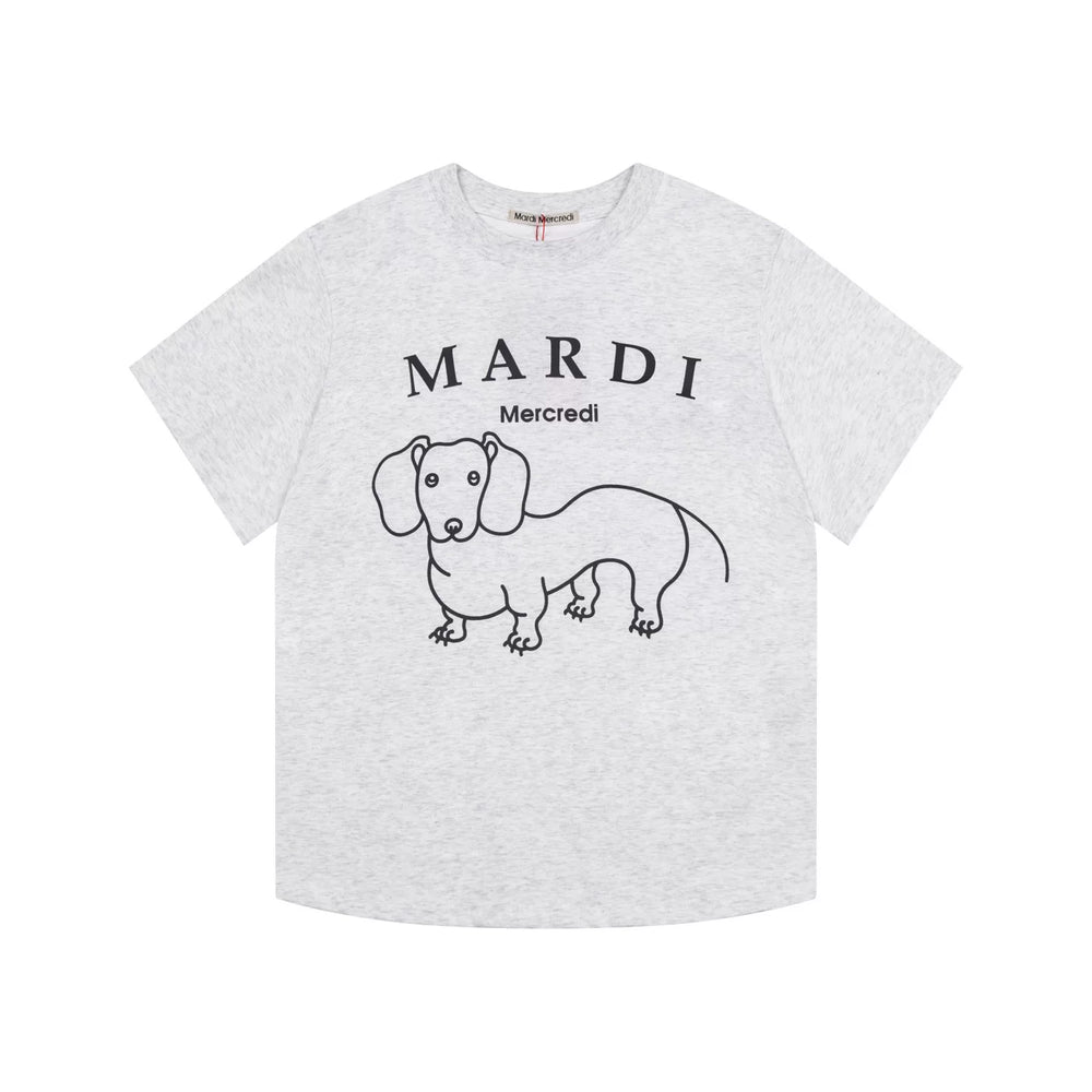Mardi Dachshund Graphic Summer Casual Cotton Tee Unisex