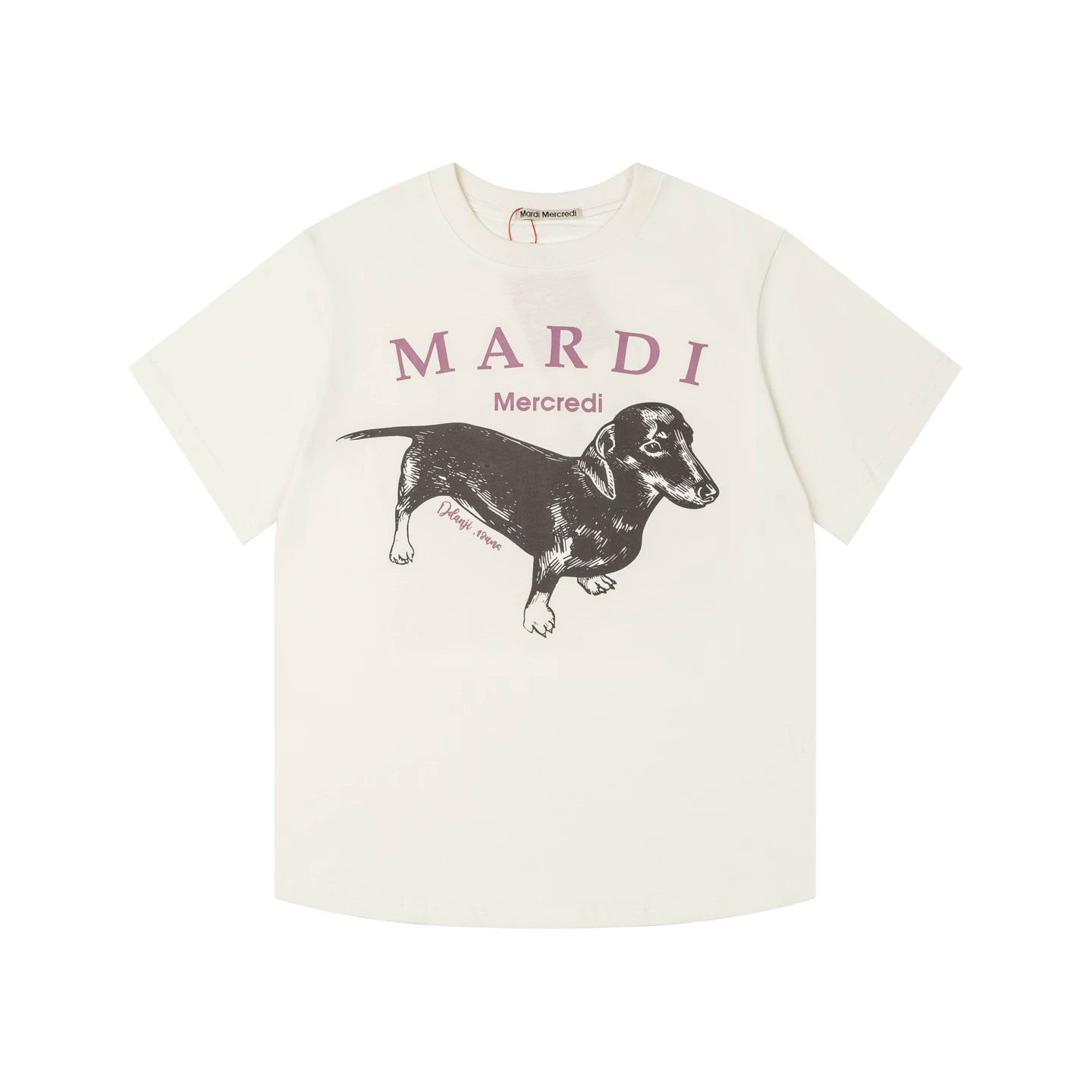 Mardi Dachshund Graphic Summer Casual Cotton Tee Unisex