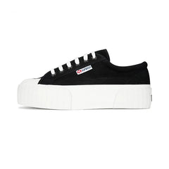 Superga Style Platform Canvas Chunky Low Top Sneakers