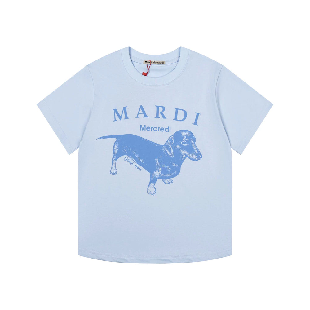 Mardi Dachshund Graphic Summer Casual Cotton Tee Unisex
