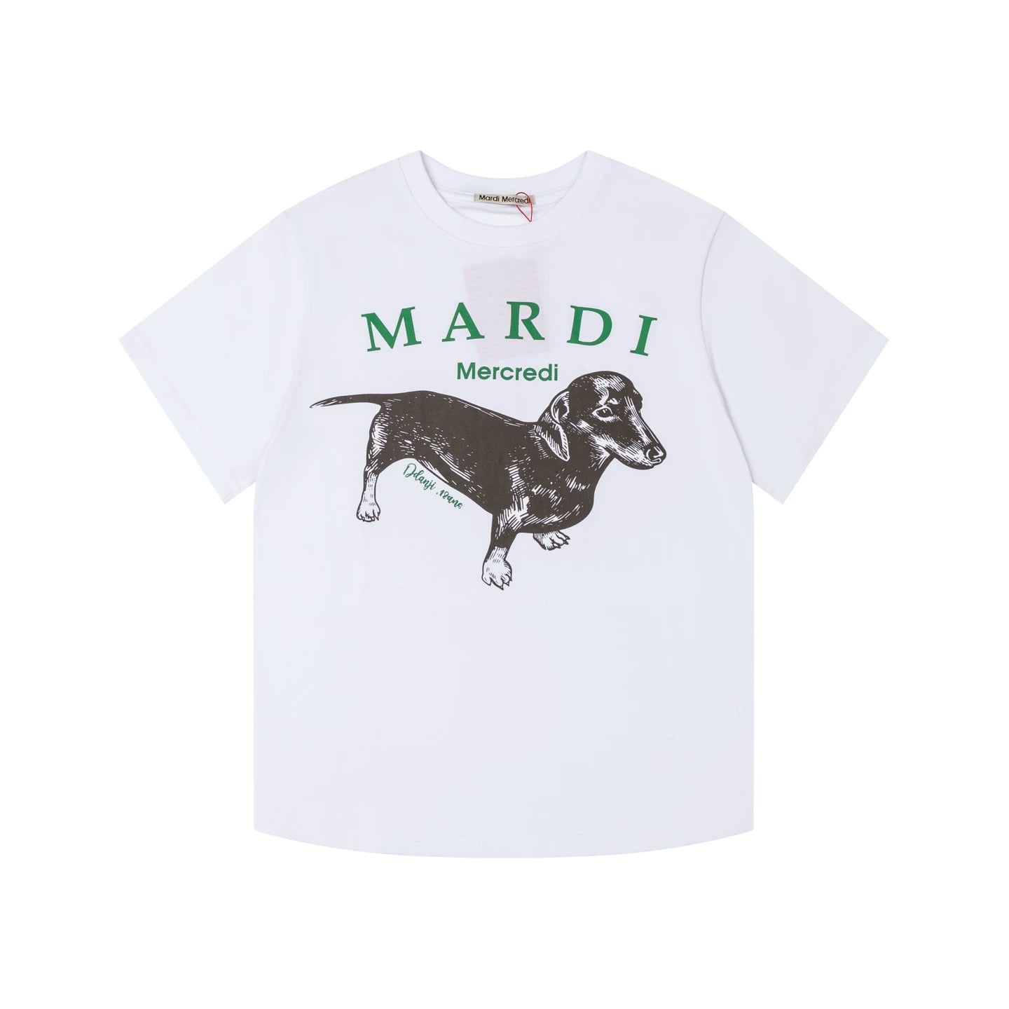 Mardi Dachshund Graphic Summer Casual Cotton Tee Unisex