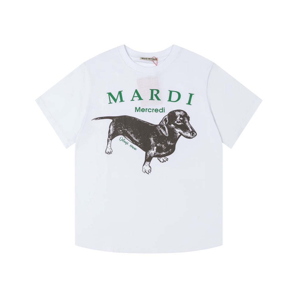 Mardi Dachshund Graphic Summer Casual Cotton Tee Unisex