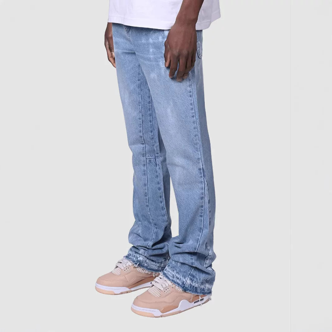 Men's Japanese Vintage Embroidered Straight Leg Denim Jeans