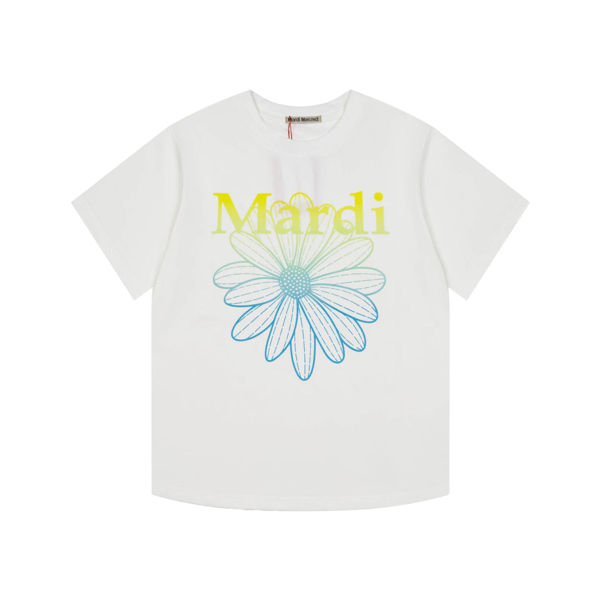 Mardi Gradient Flower Summer Cotton Casual Oversized Tee