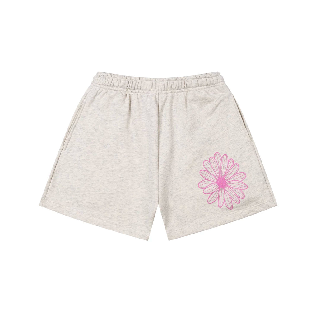 Mardi Flower Print Summer Casual Lounge Cotton Shorts