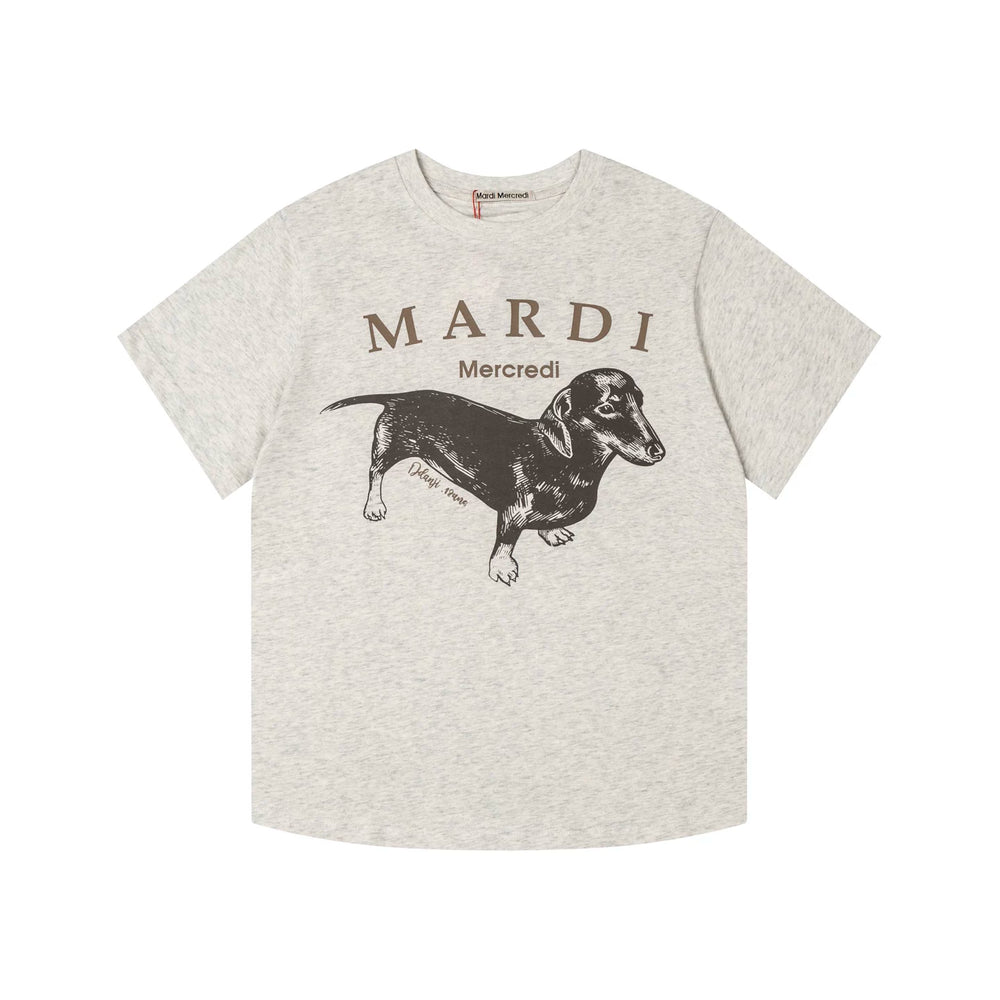 Mardi Dachshund Graphic Summer Casual Cotton Tee Unisex