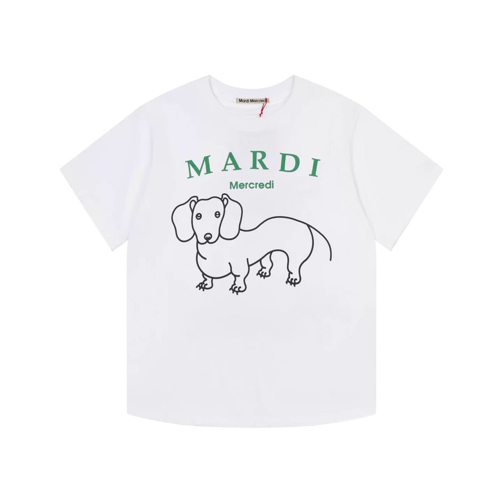 Mardi Dachshund Graphic Summer Casual Cotton Tee Unisex