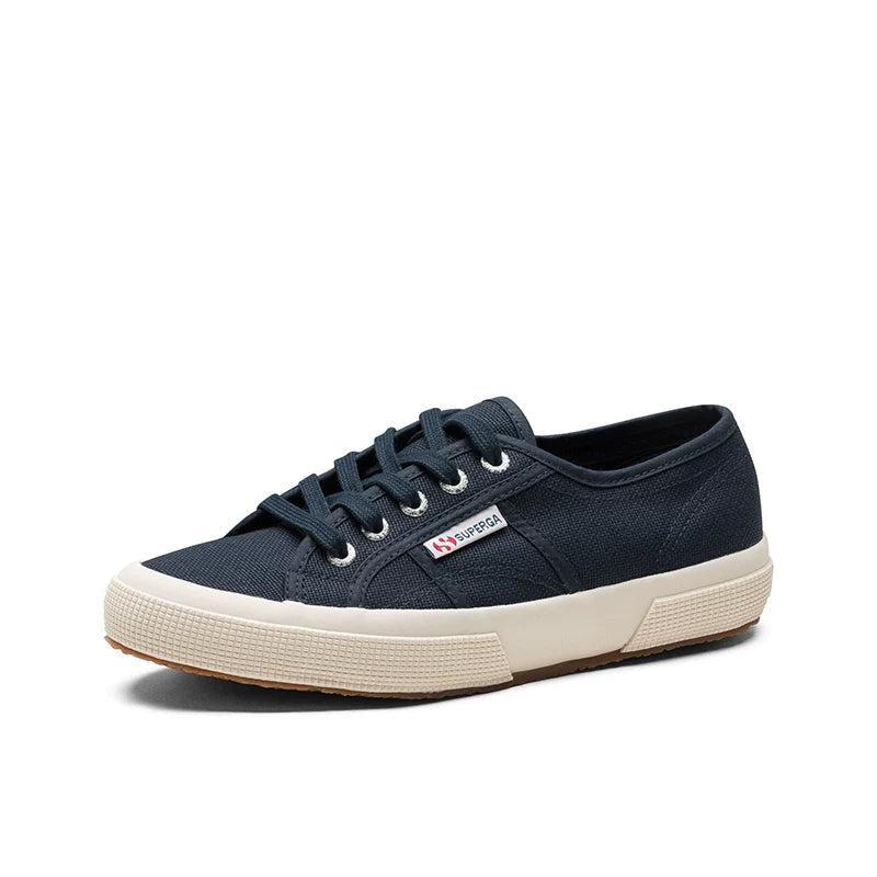 Superga White Canvas Sneakers Hidden Heel Platform Shoes