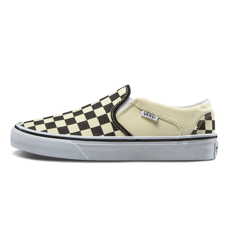 Vans Asher Checkerboard Black White Slip On Sneakers
